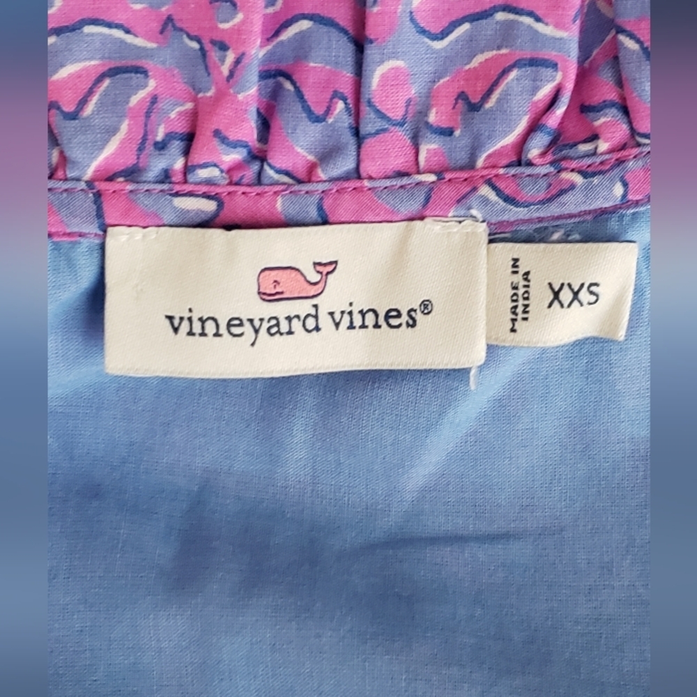 Vineyard Vines Lavender And Fuchsia Flutter Sleev… - image 3